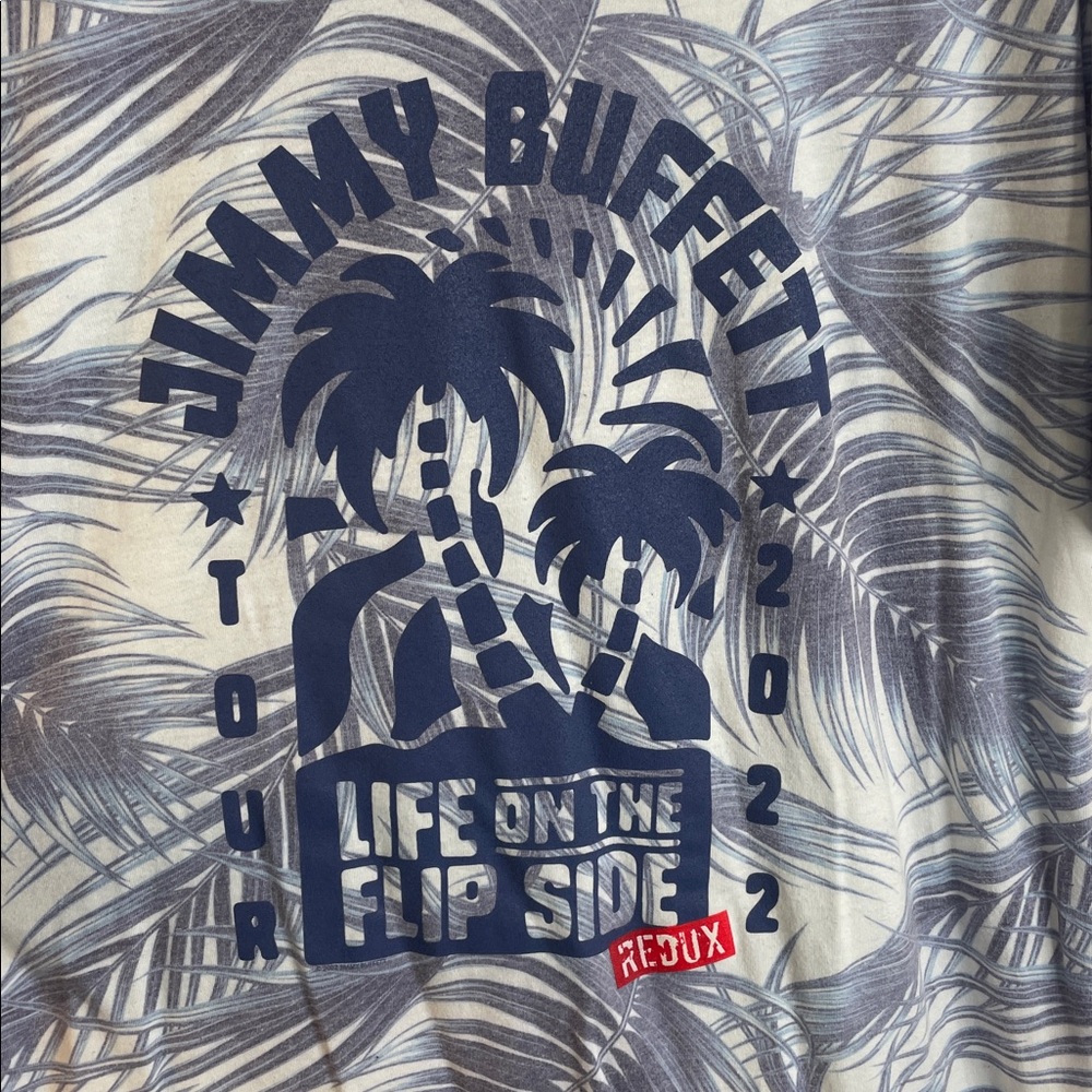 Jimmy Buffett Graphic Palm Leaf T-Shirt 2022 tour.